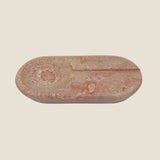 Oval Marble Ash Tray - Red Travertine