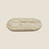 Oval Marble Ash Tray - Travertine