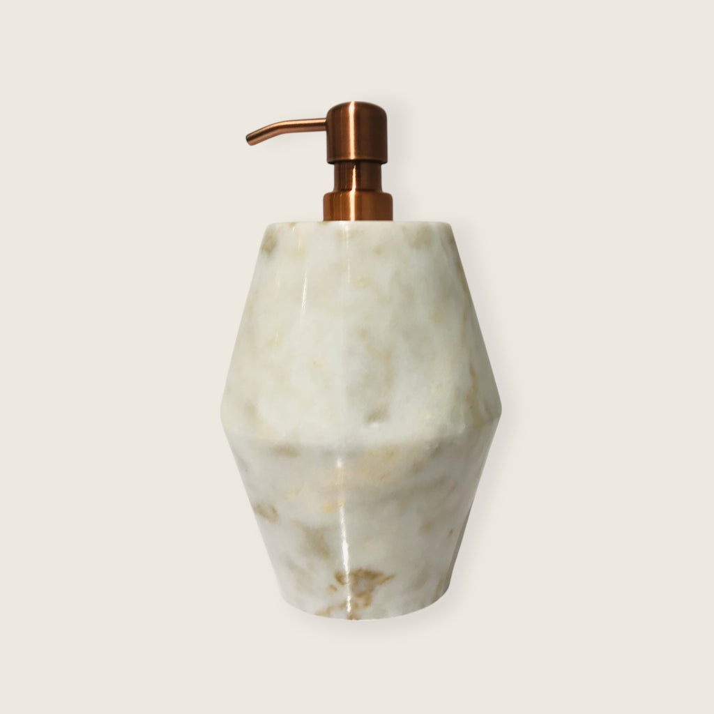 White Spotted Soap Dispenser