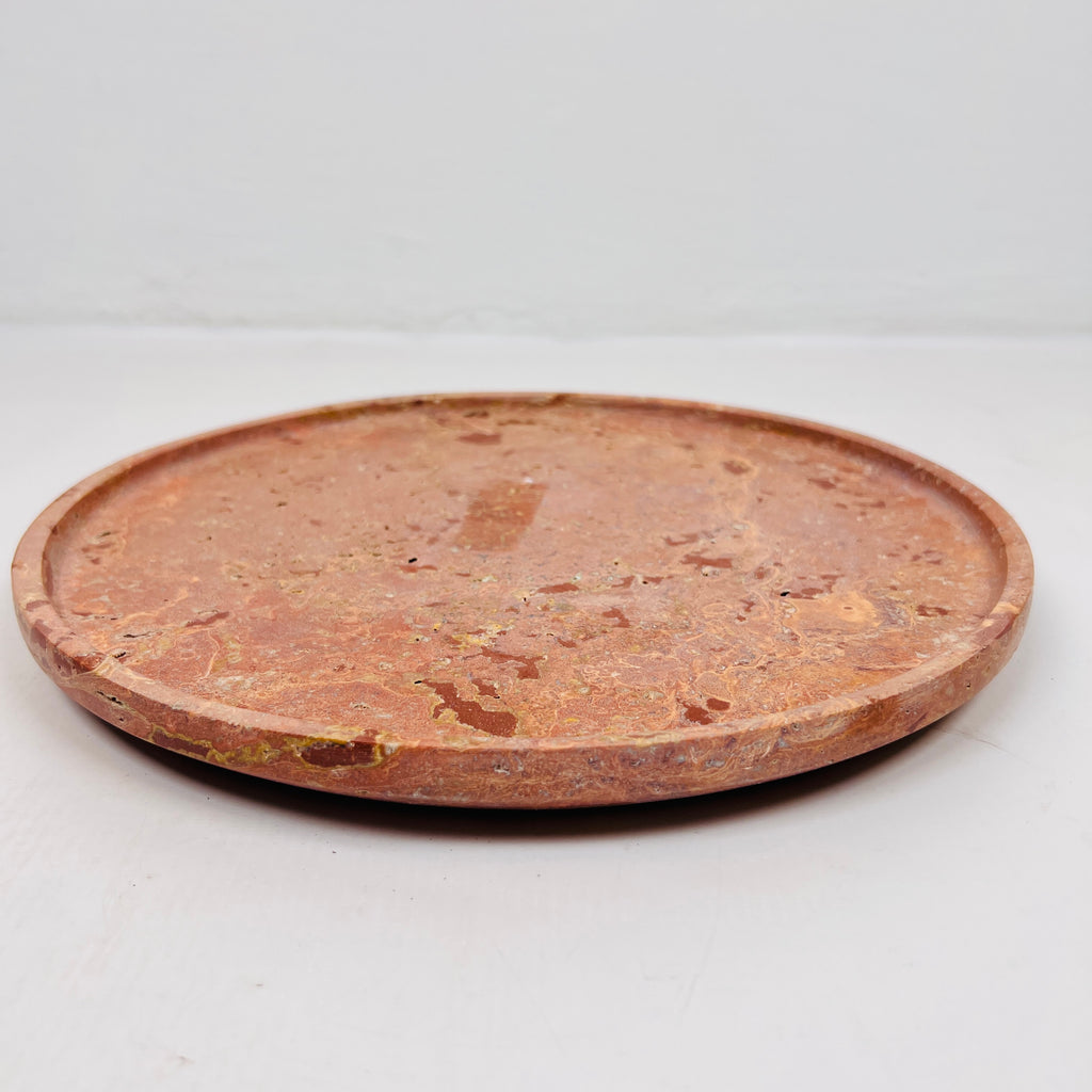 Red Travertine Plate