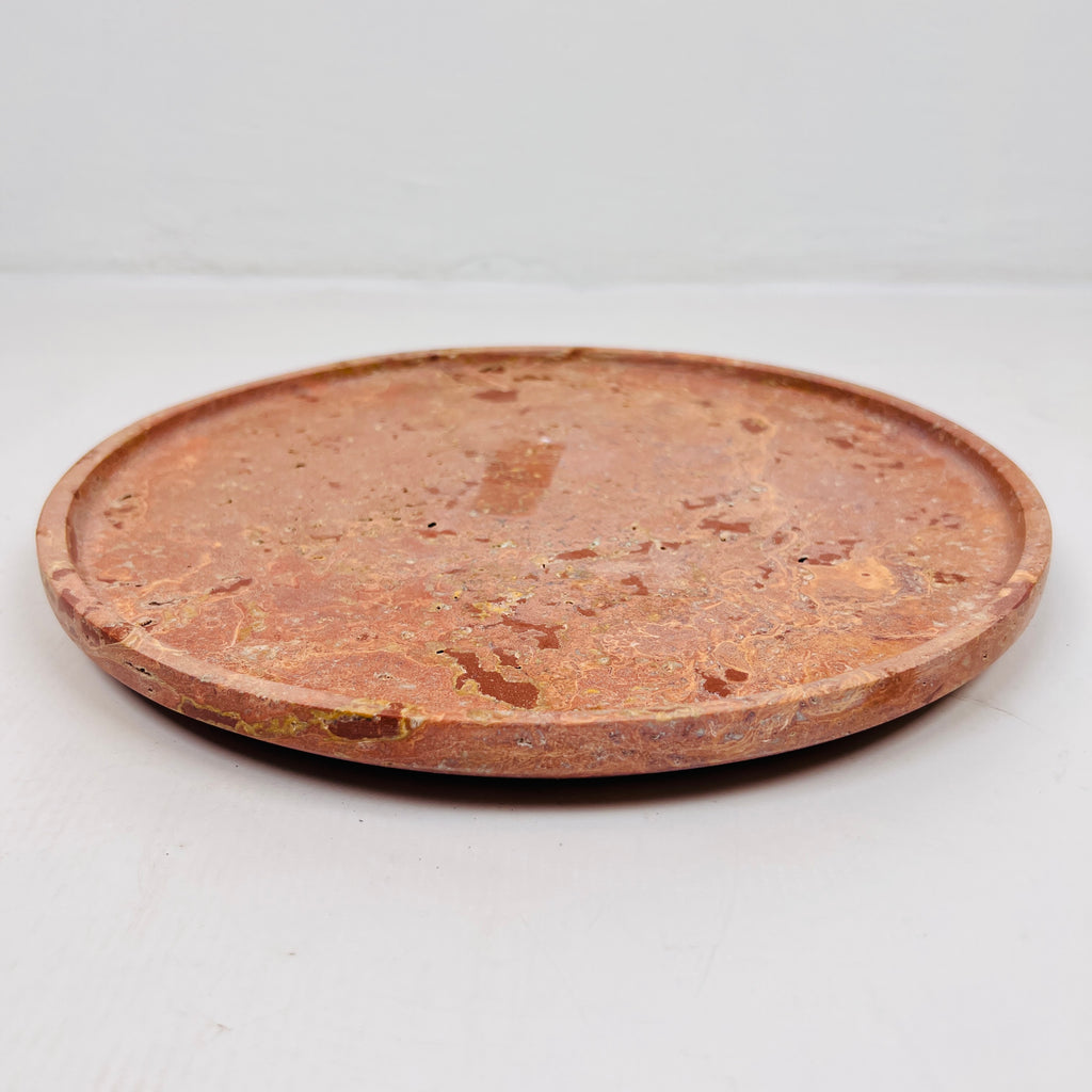 Red Travertine Plate