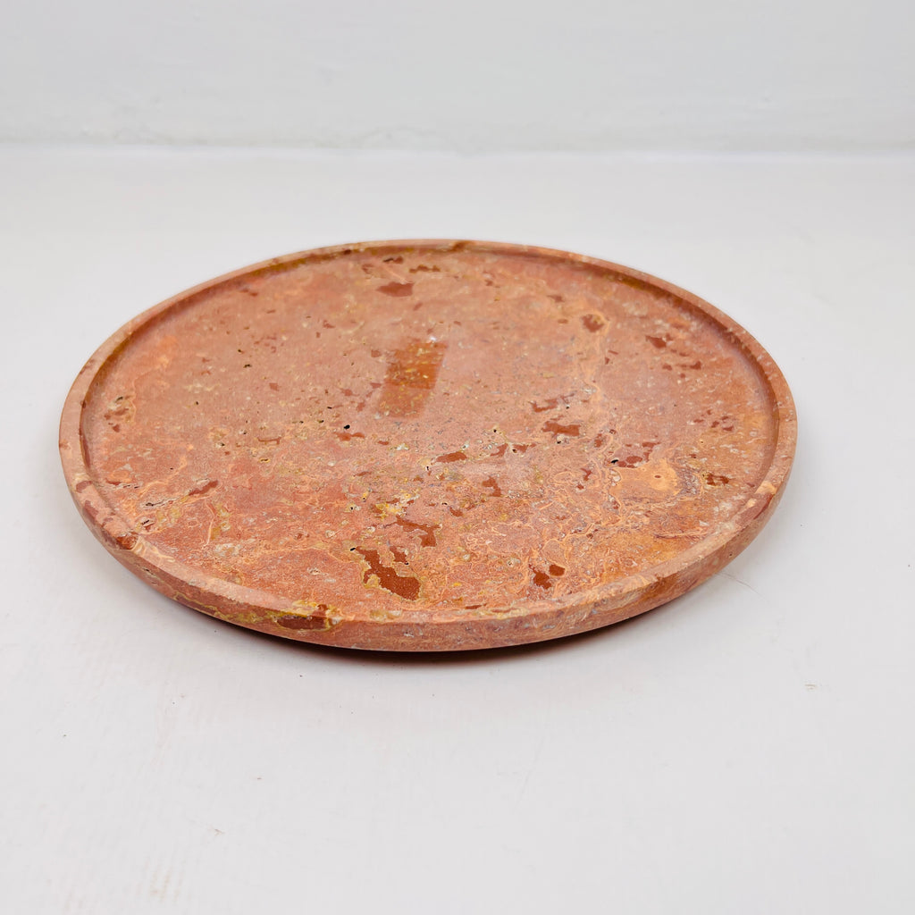 Red Travertine Plate