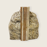 Brown Speckled Bookend Pair