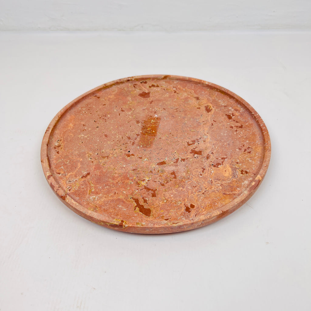 Red Travertine Plate