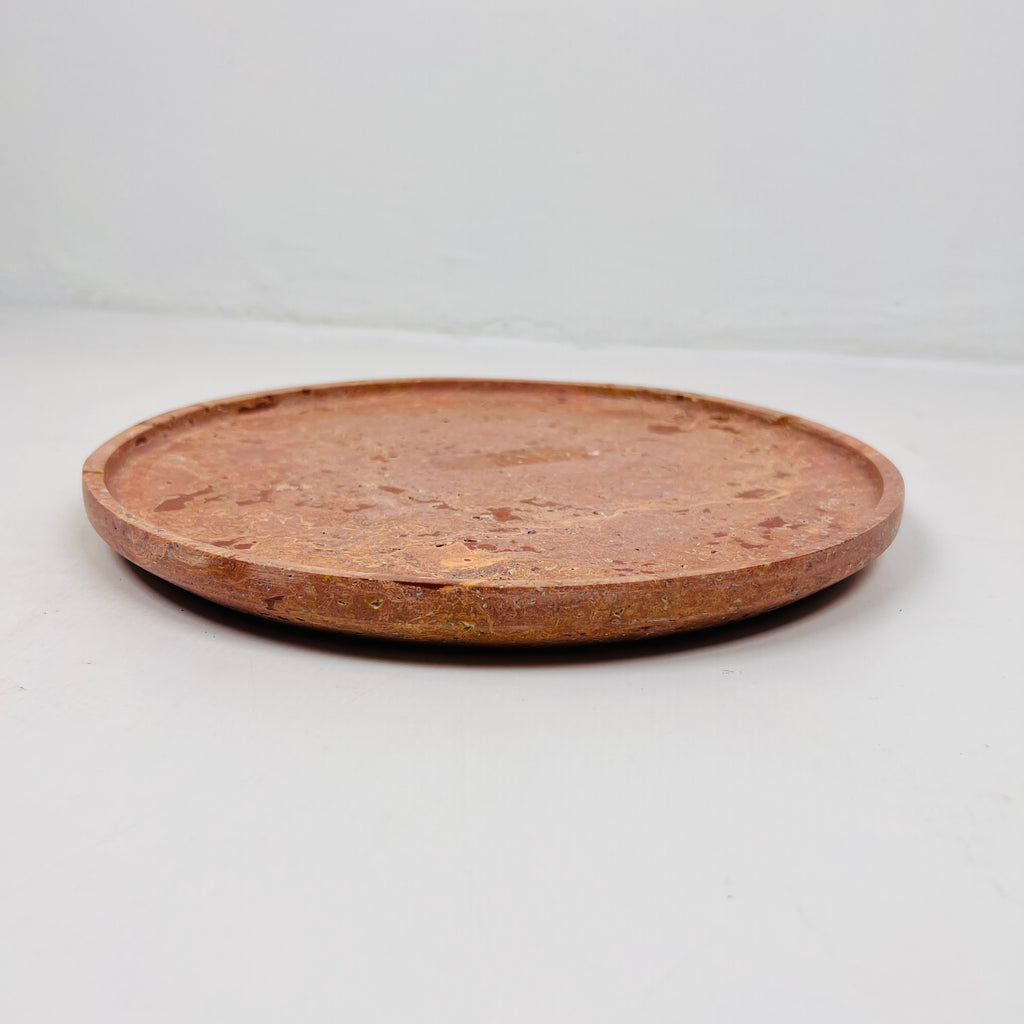 Red Travertine Plate