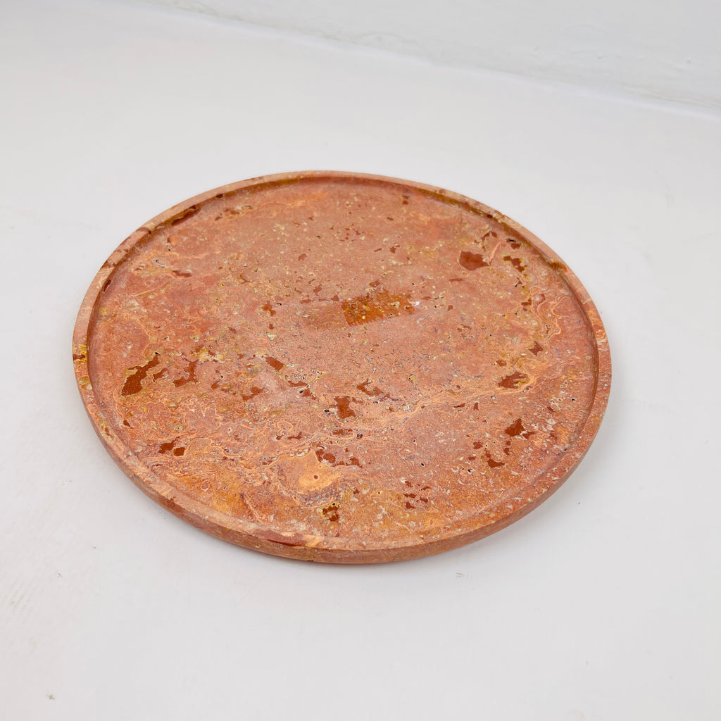 Red Travertine Plate