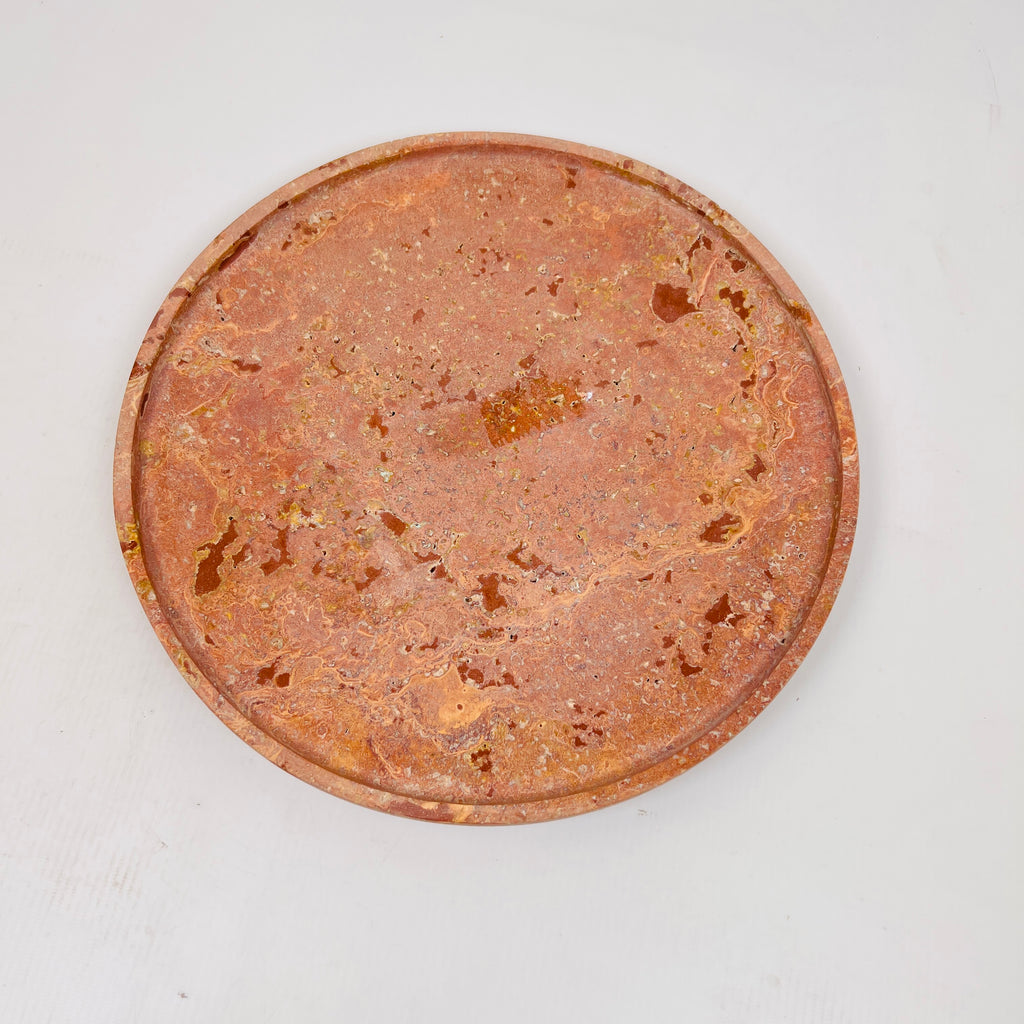 Red Travertine Plate