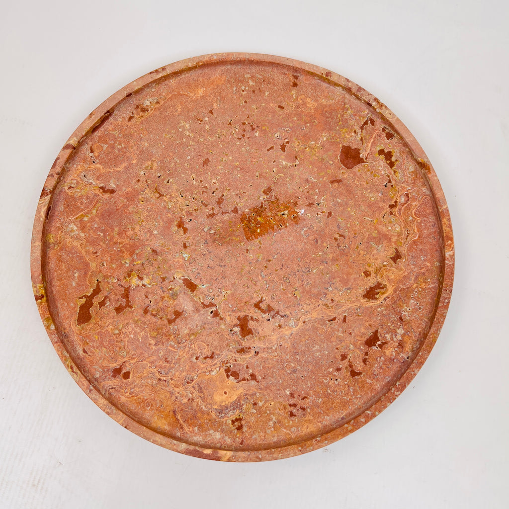 Red Travertine Plate