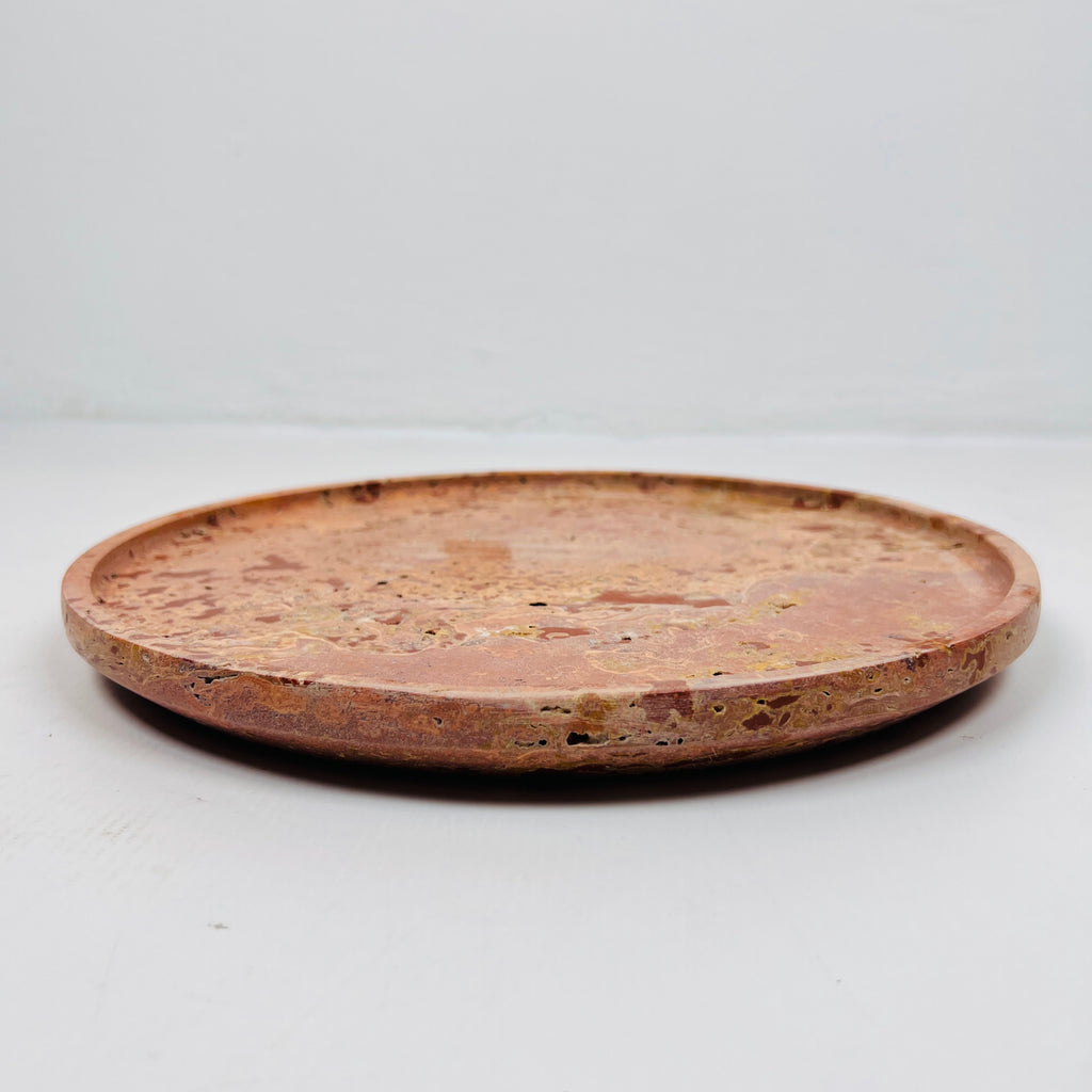 Red Travertine Plate