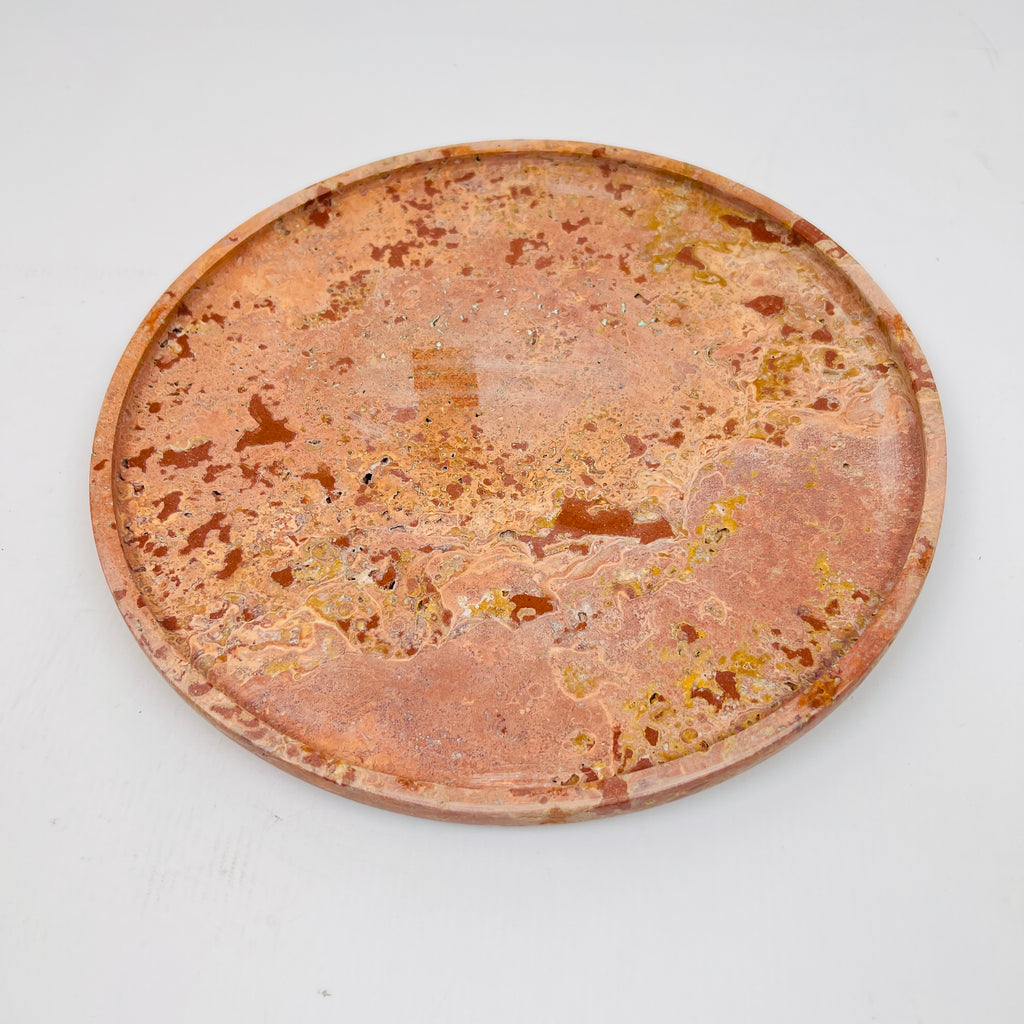 Red Travertine Plate