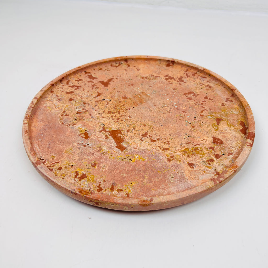 Red Travertine Plate