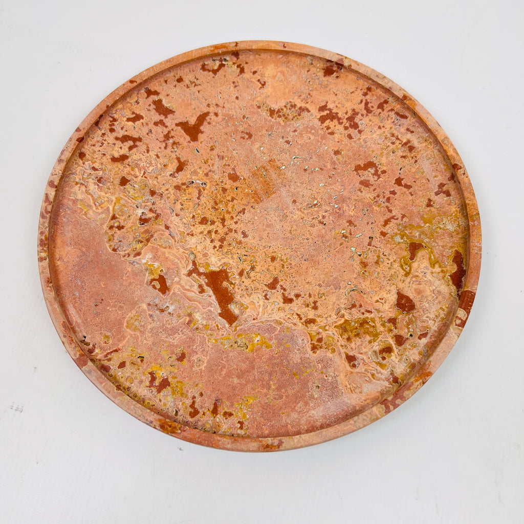 Red Travertine Plate