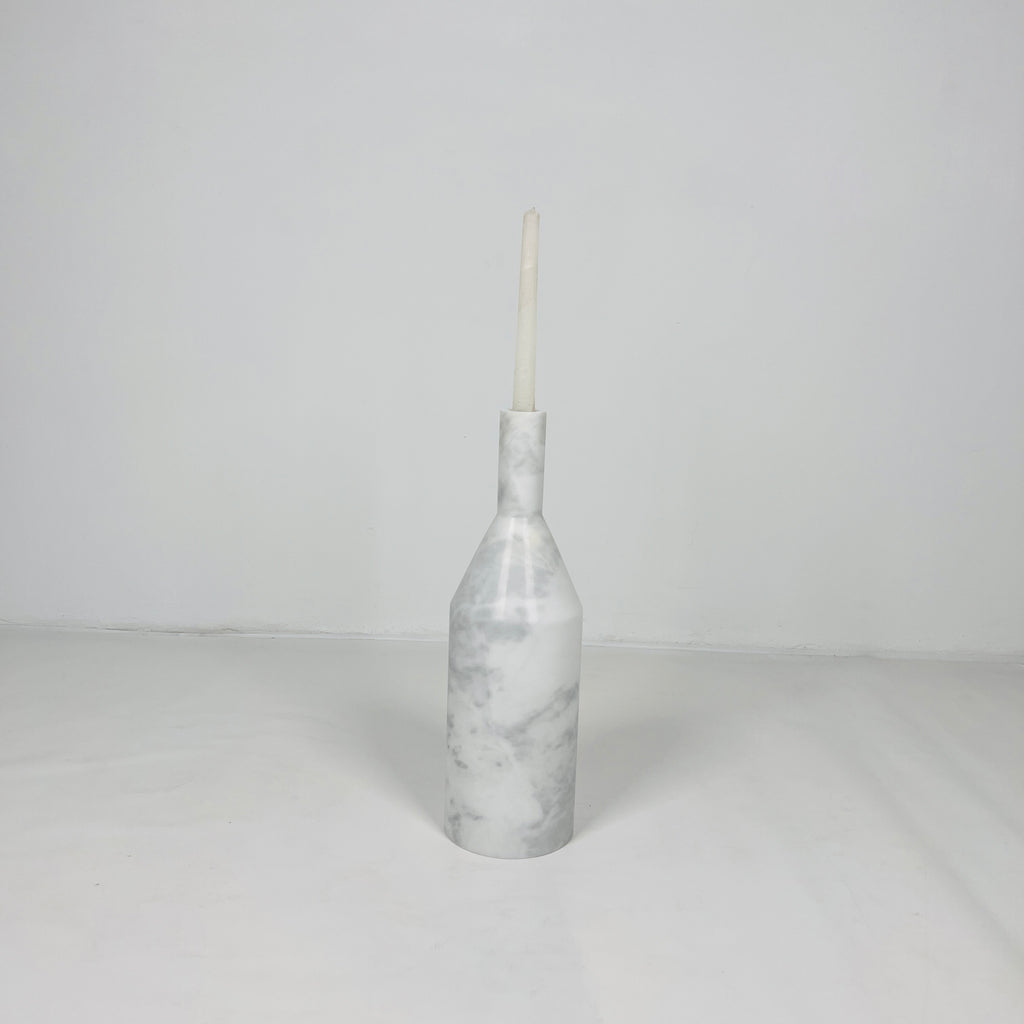 Gray Bottle Candle Stand