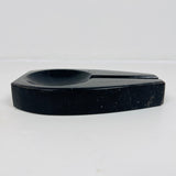 Curved Marble Ash Tray - Black