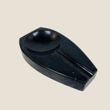 Curved Marble Ash Tray - Black