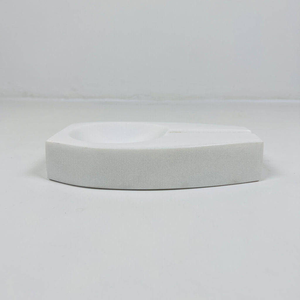 Marble Opaque White Ash Tray