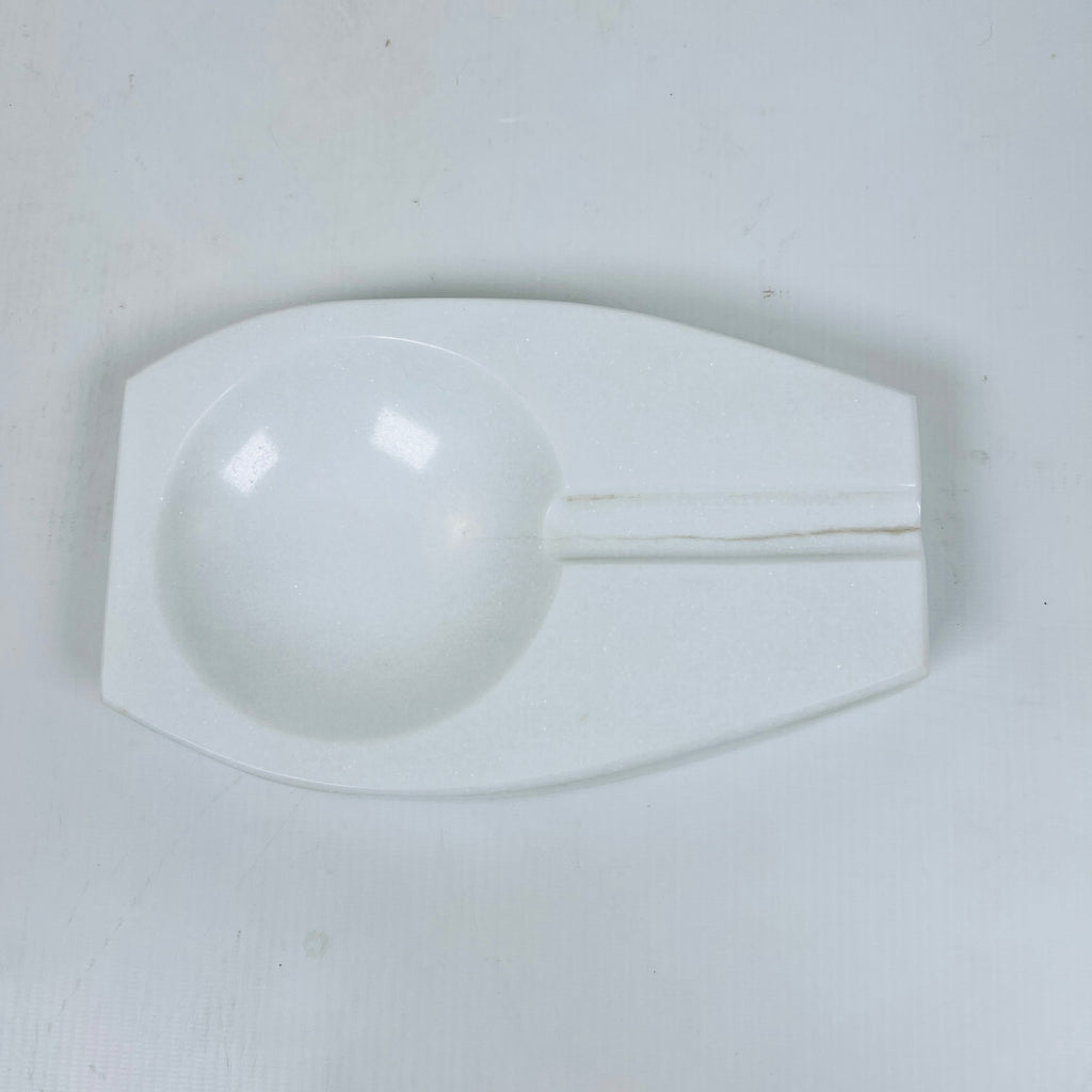 Marble Opaque White Ash Tray