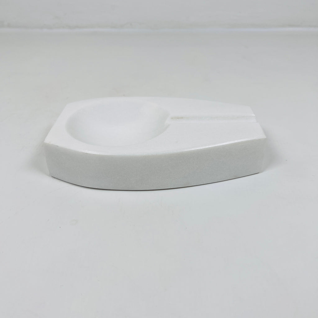 Marble Opaque White Ash Tray