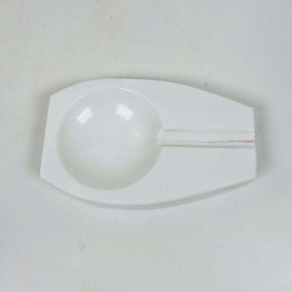 Marble Opaque White Ash Tray