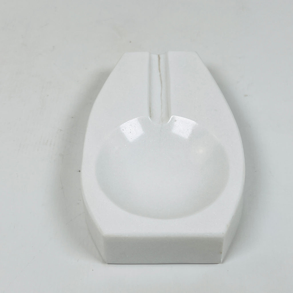 Marble Opaque White Ash Tray