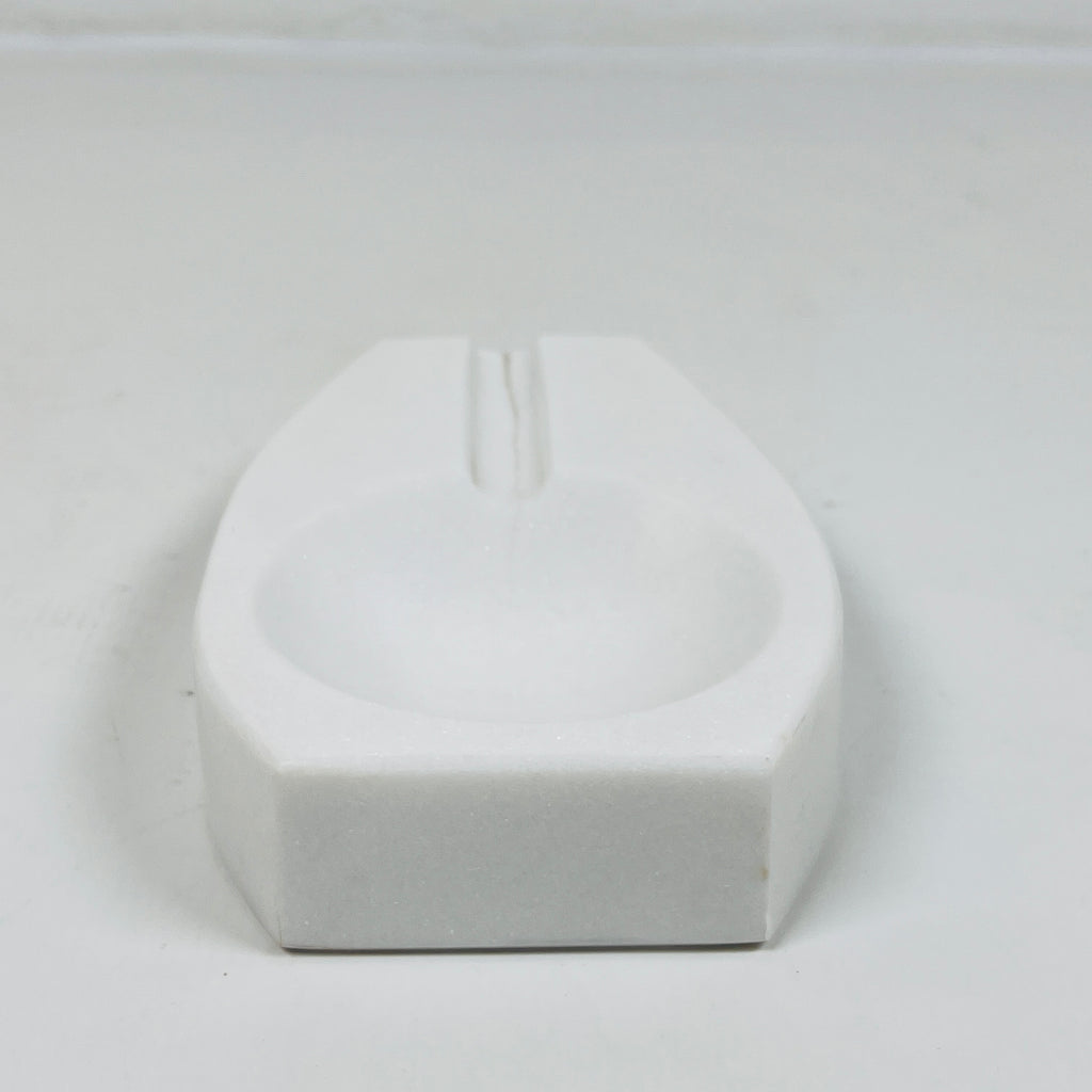 Marble Opaque White Ash Tray