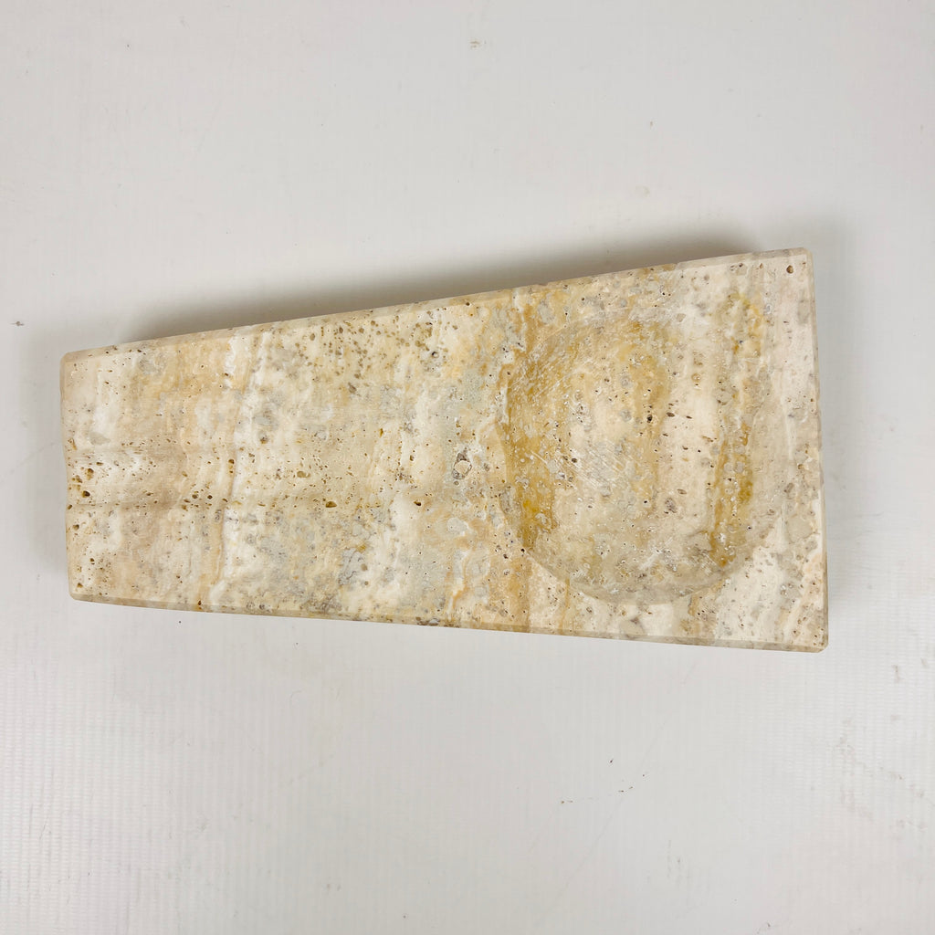 Travertine Lined Ash Tray