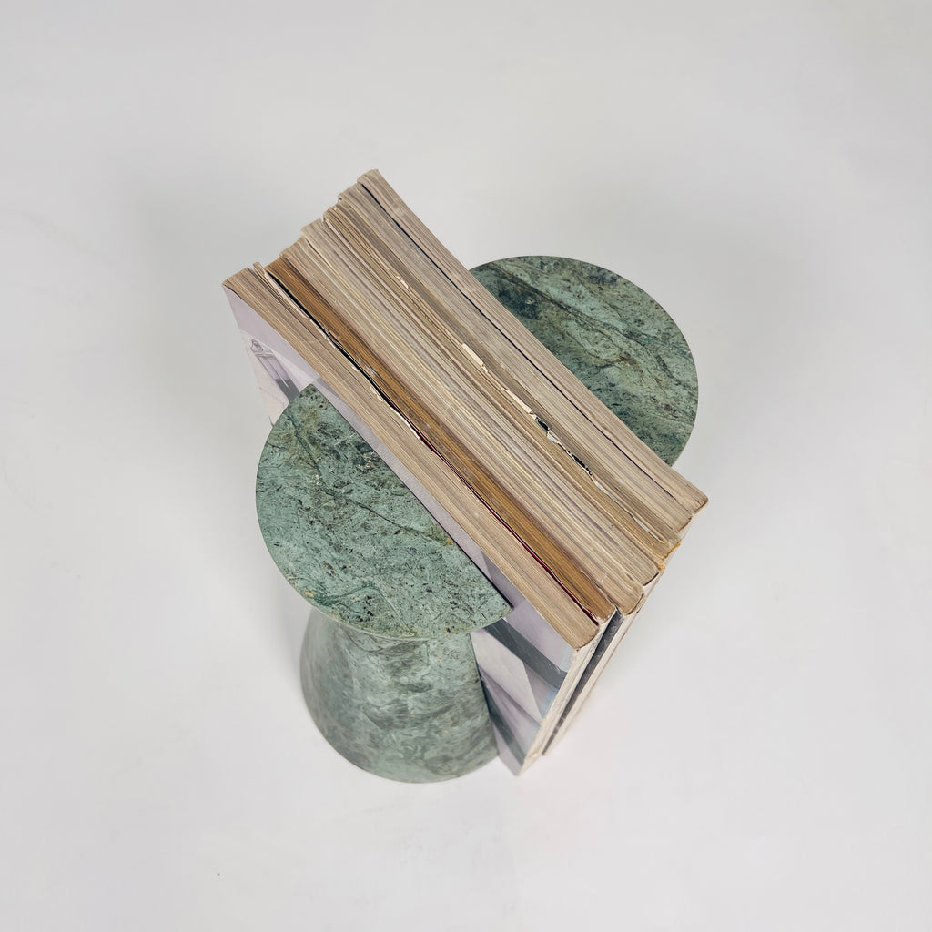 Green Marble Bookend Pair