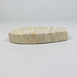 Curved Marble Ash Tray - Travertine