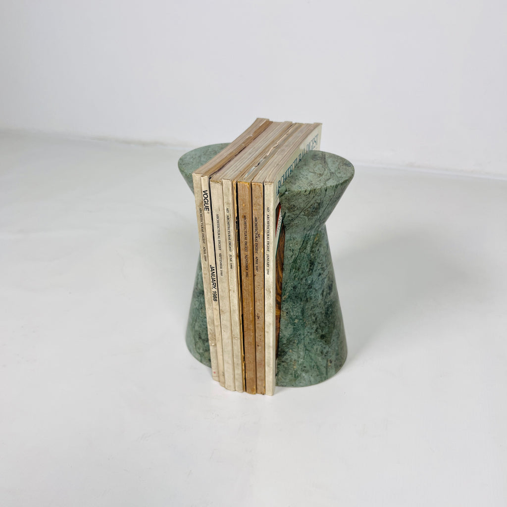 Green Marble Bookend Pair