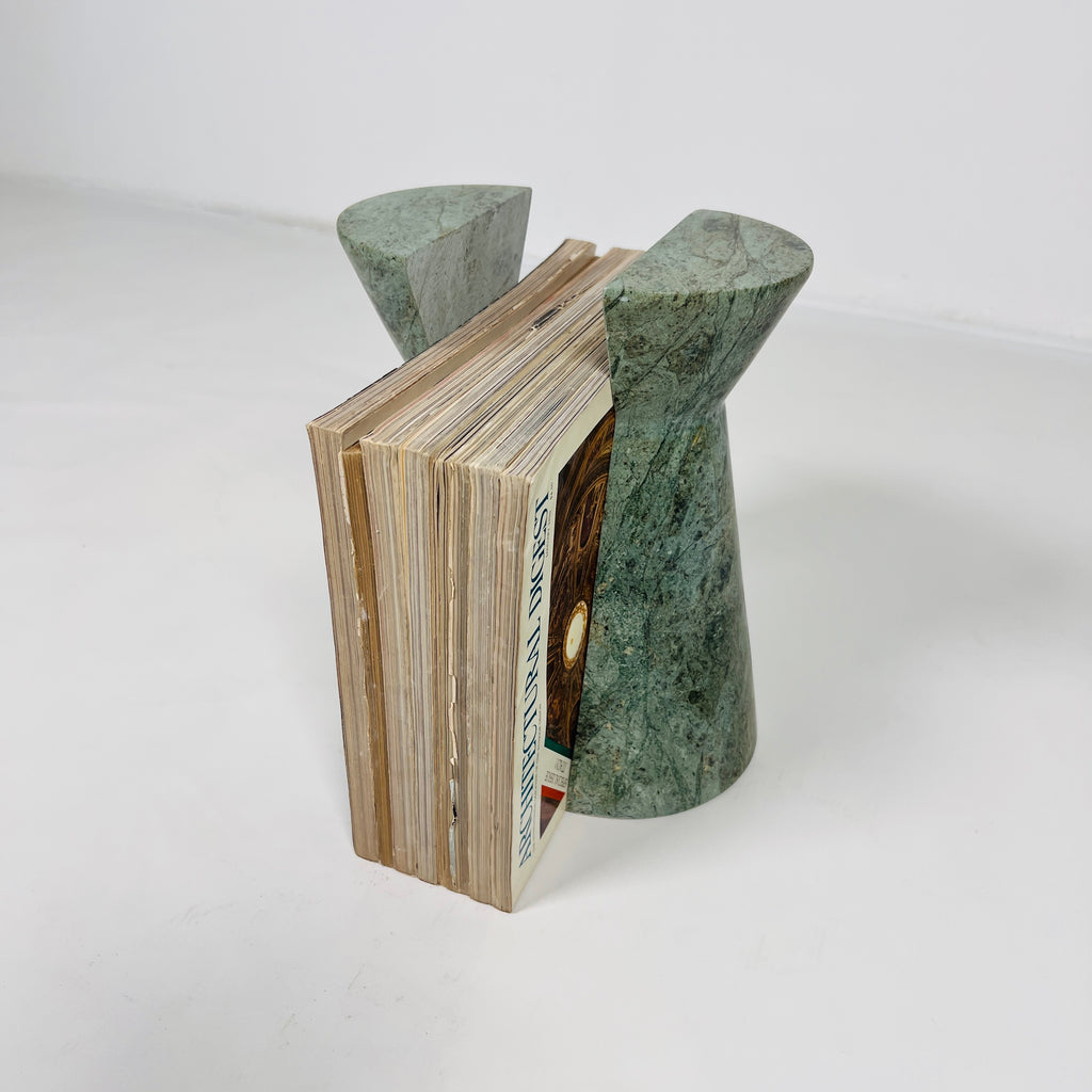 Green Marble Bookend Pair