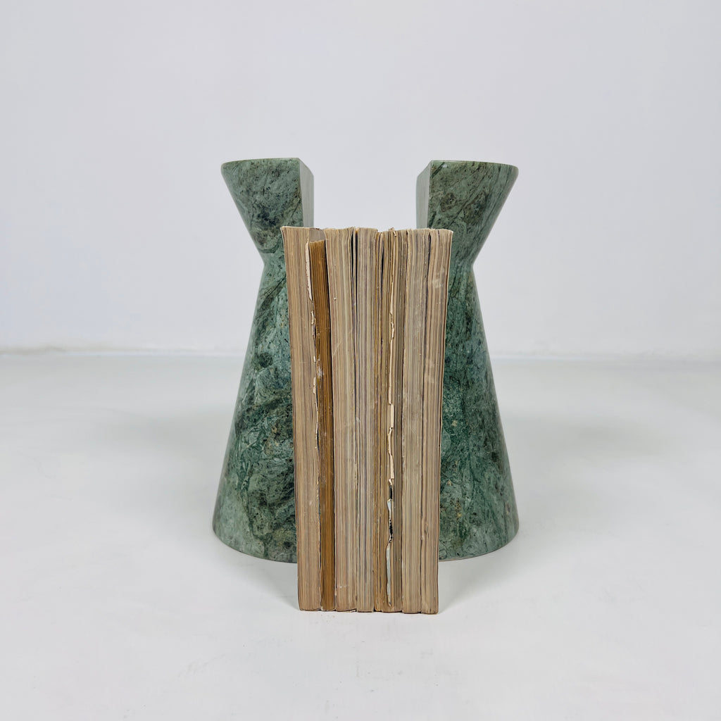 Green Marble Bookend Pair