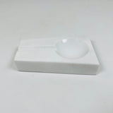Minimal Marble Ash Tray - White