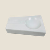Minimal Marble Ash Tray - White