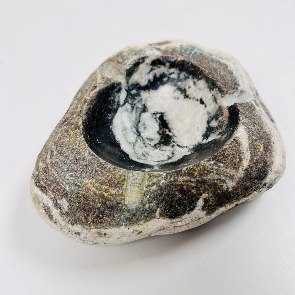 River Stone Zebra Dabbed Ash Tray