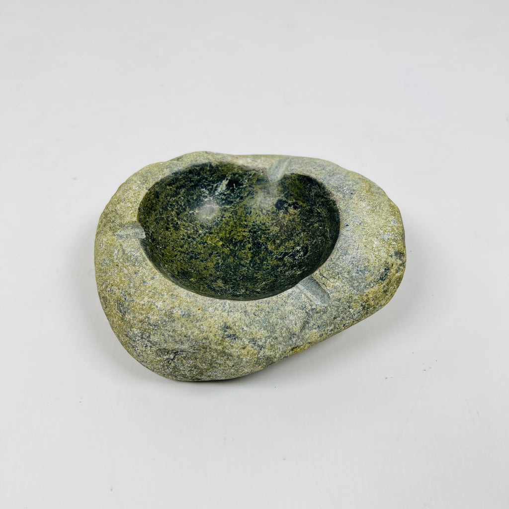 River Stone Moss Green Specked Ash Tray