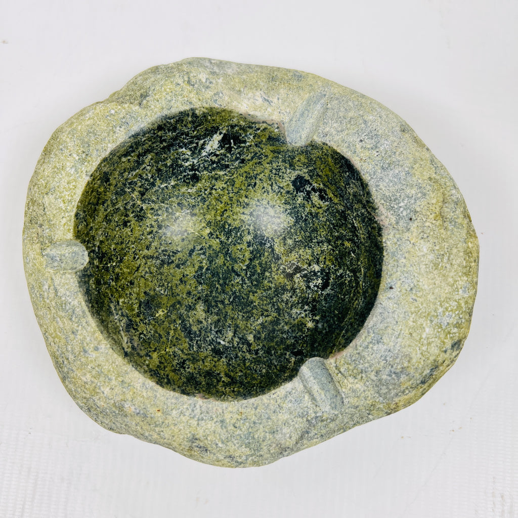 River Stone Moss Green Specked Ash Tray