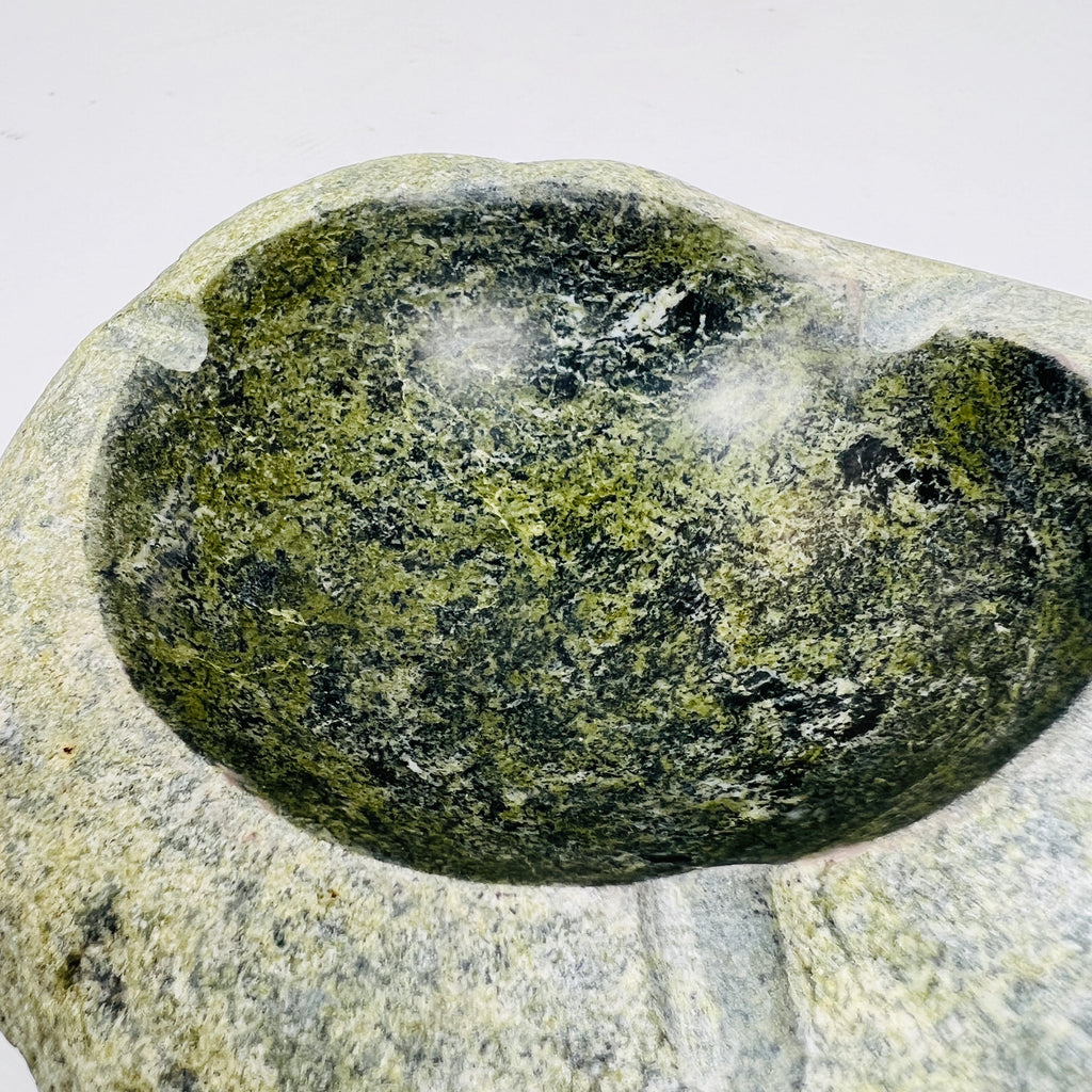 River Stone Moss Green Specked Ash Tray