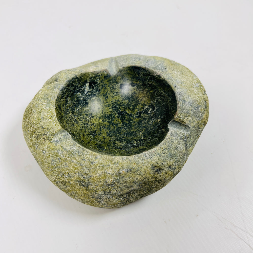 River Stone Moss Green Specked Ash Tray