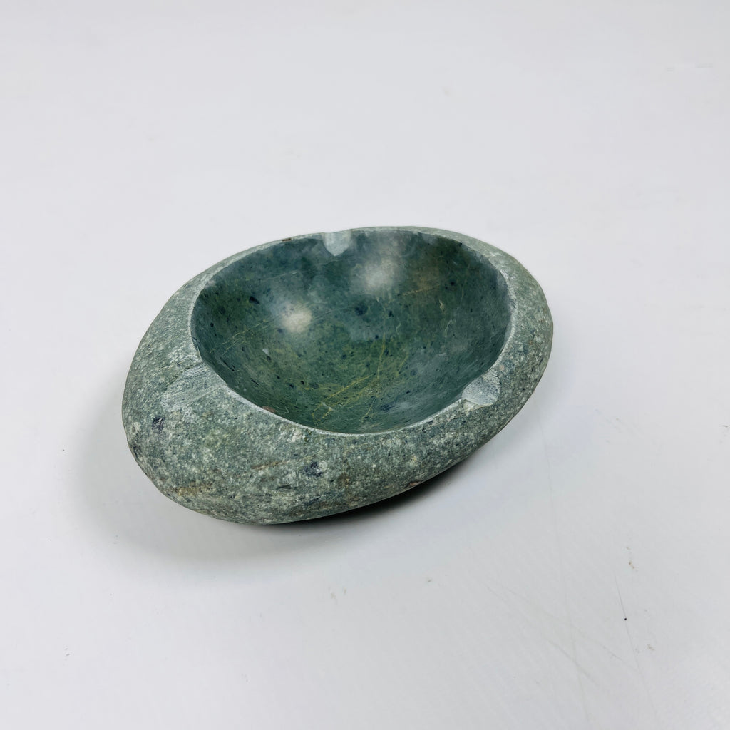 River Stone Emerald Green Hued Ash Tray