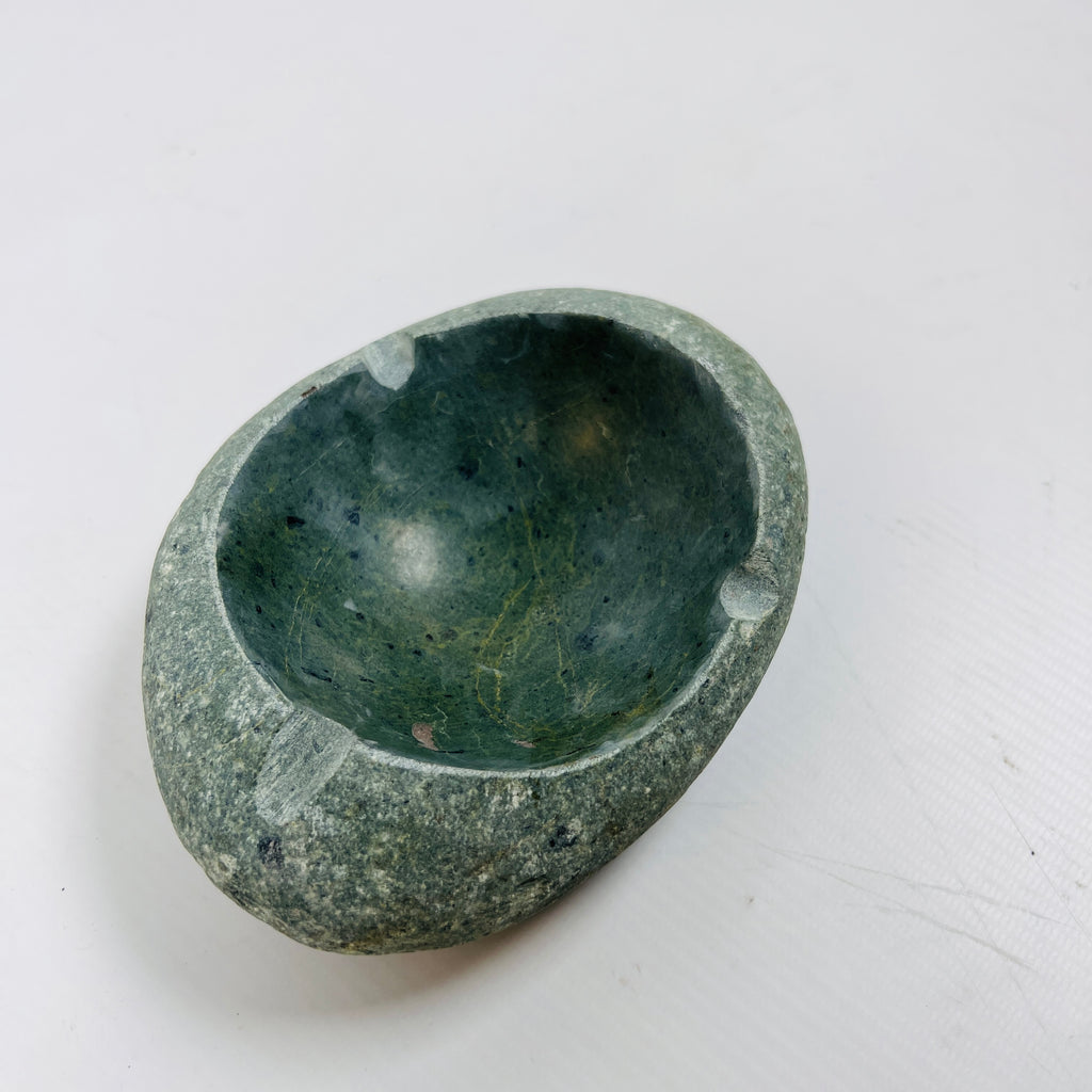 River Stone Emerald Green Hued Ash Tray