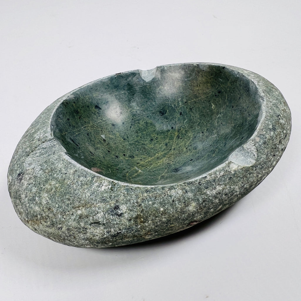 River Stone Emerald Green Hued Ash Tray