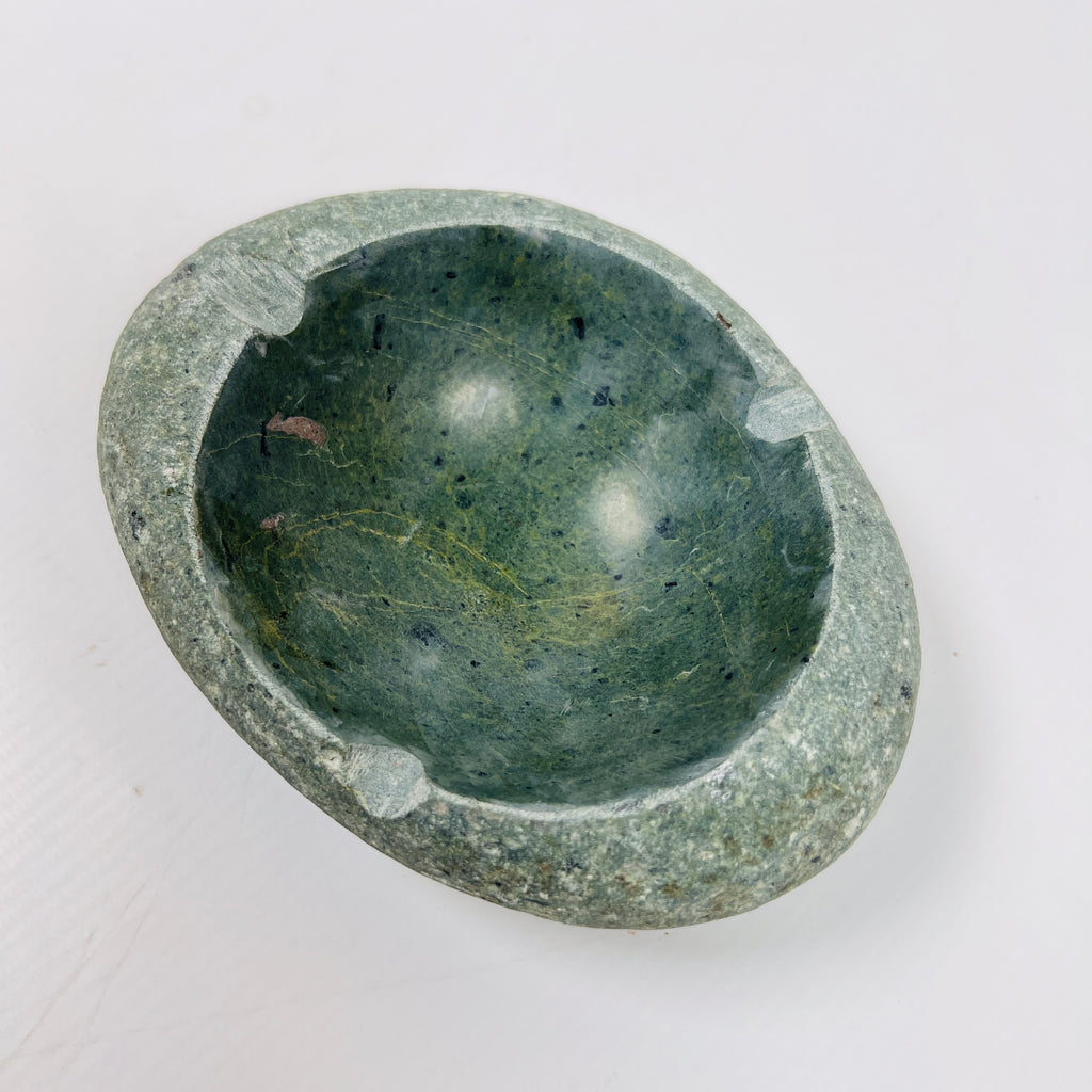 River Stone Emerald Green Hued Ash Tray