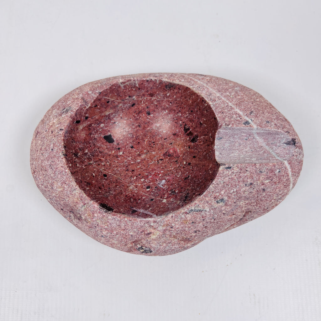 River Stone Red Spotted Ash Tray