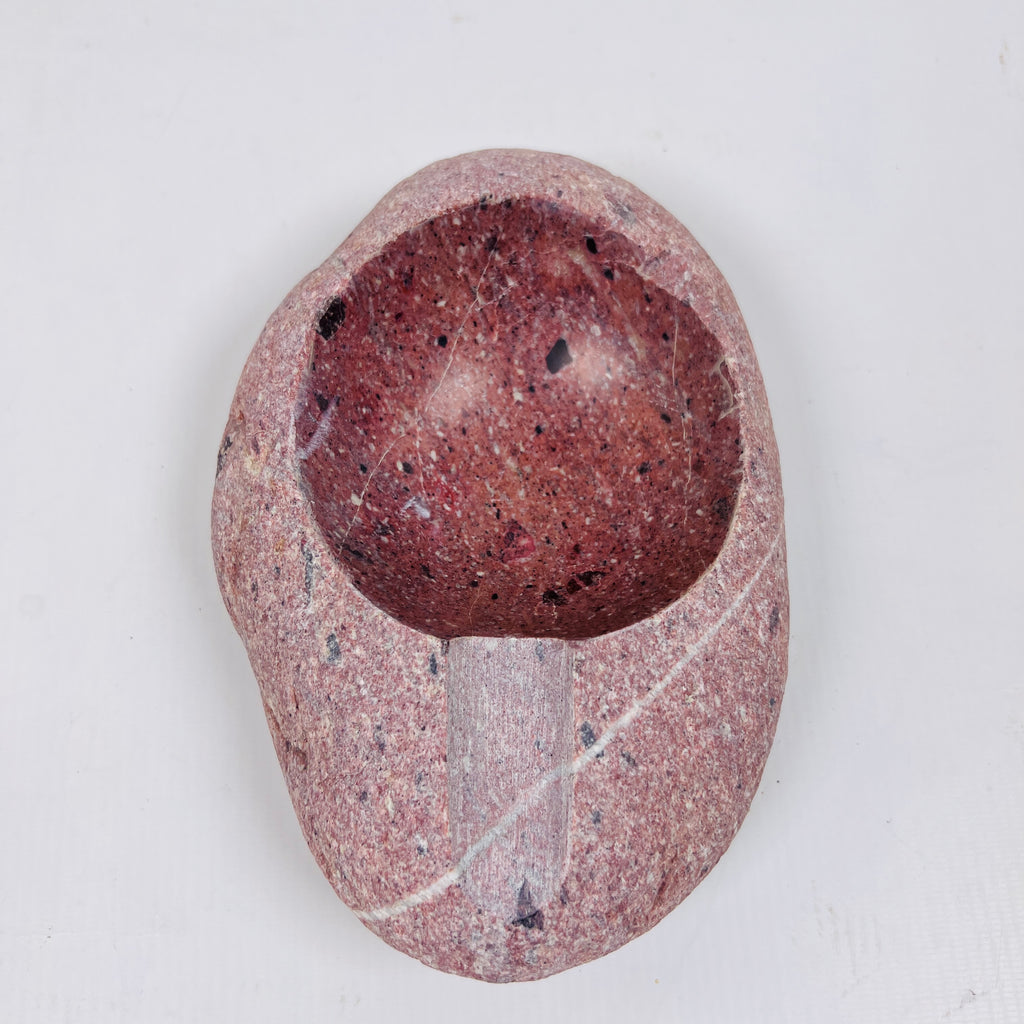 River Stone Red Spotted Ash Tray