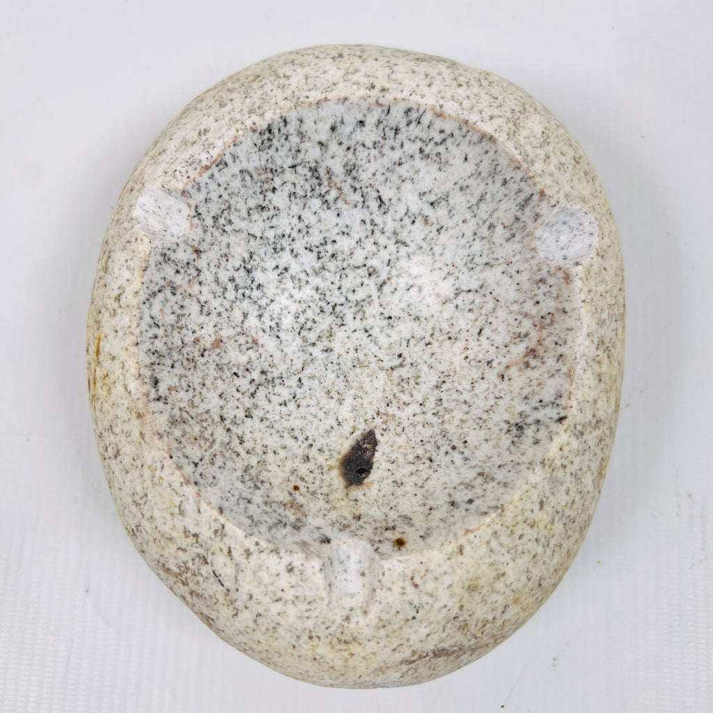 River Stone Spotted Eggshell Ash Tray