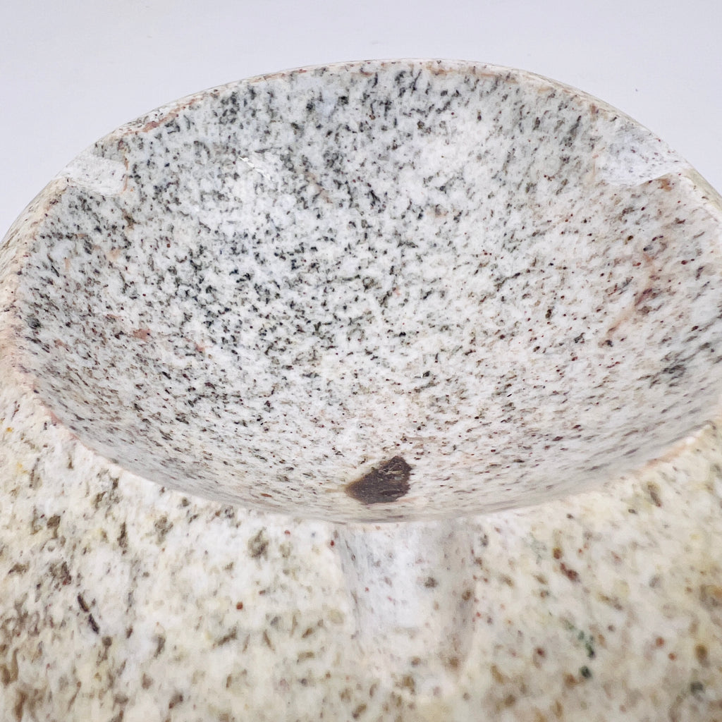 River Stone Spotted Eggshell Ash Tray