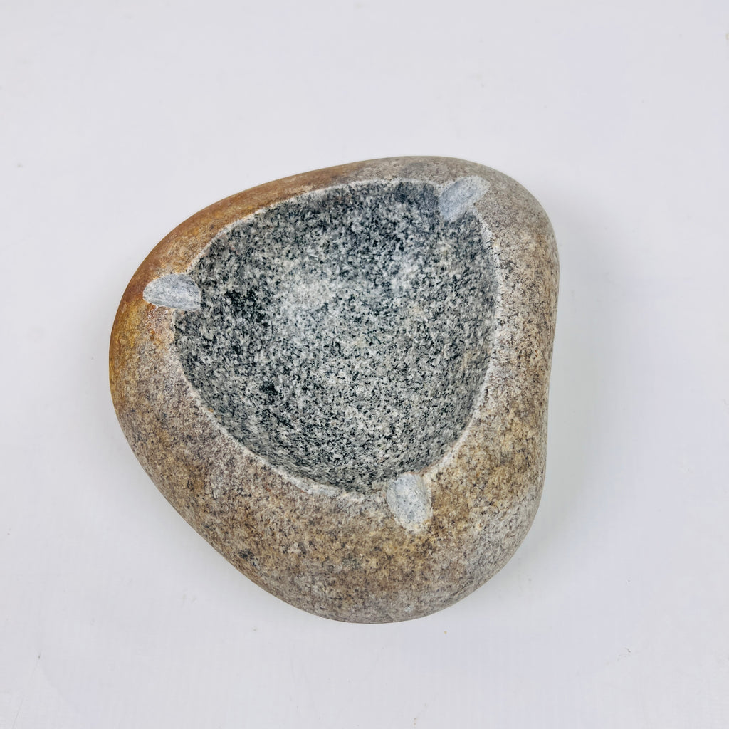 River Stone Brown Marked Ash Tray