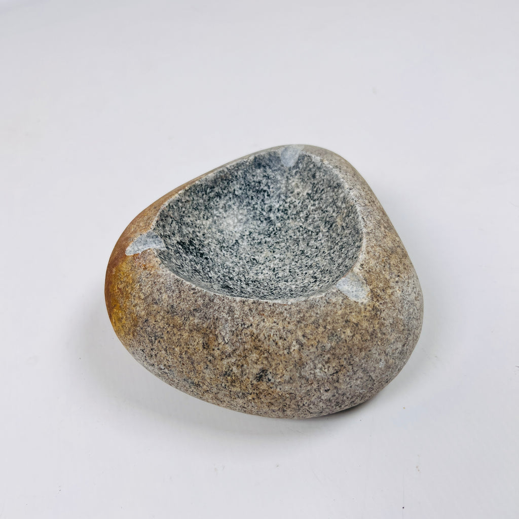 River Stone Brown Marked Ash Tray