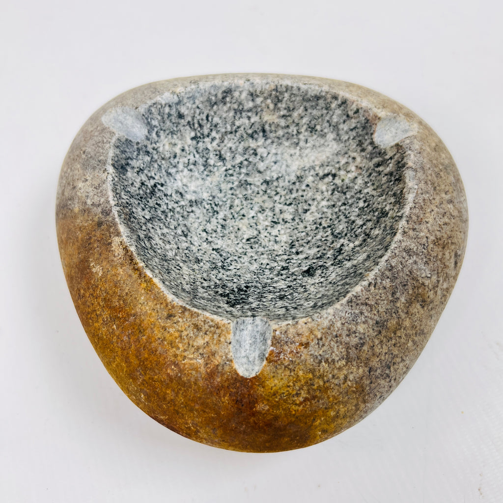 River Stone Brown Marked Ash Tray