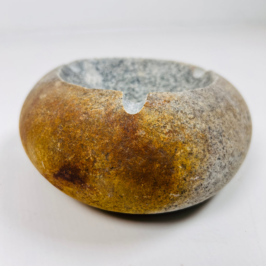 River Stone Brown Marked Ash Tray